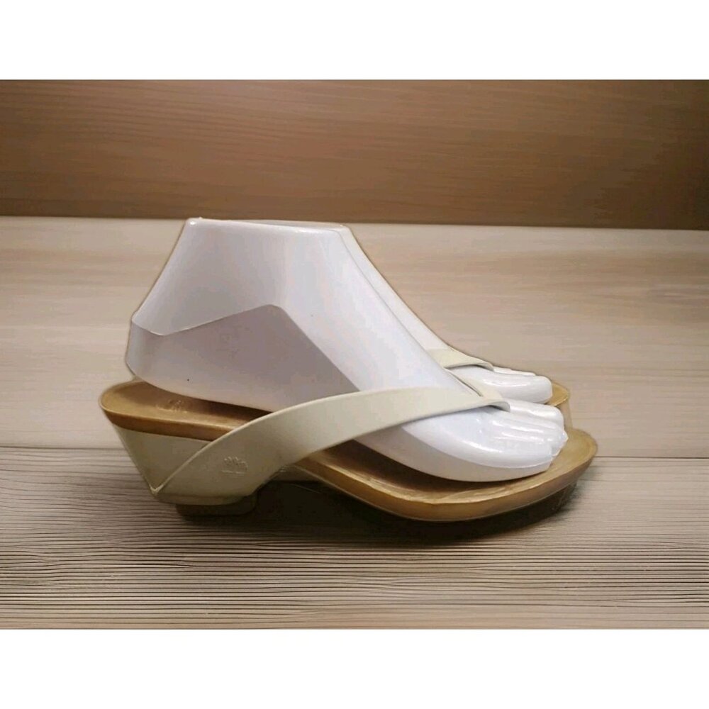 Timberland Thong Wedge Sandals Women’s Size 6 White